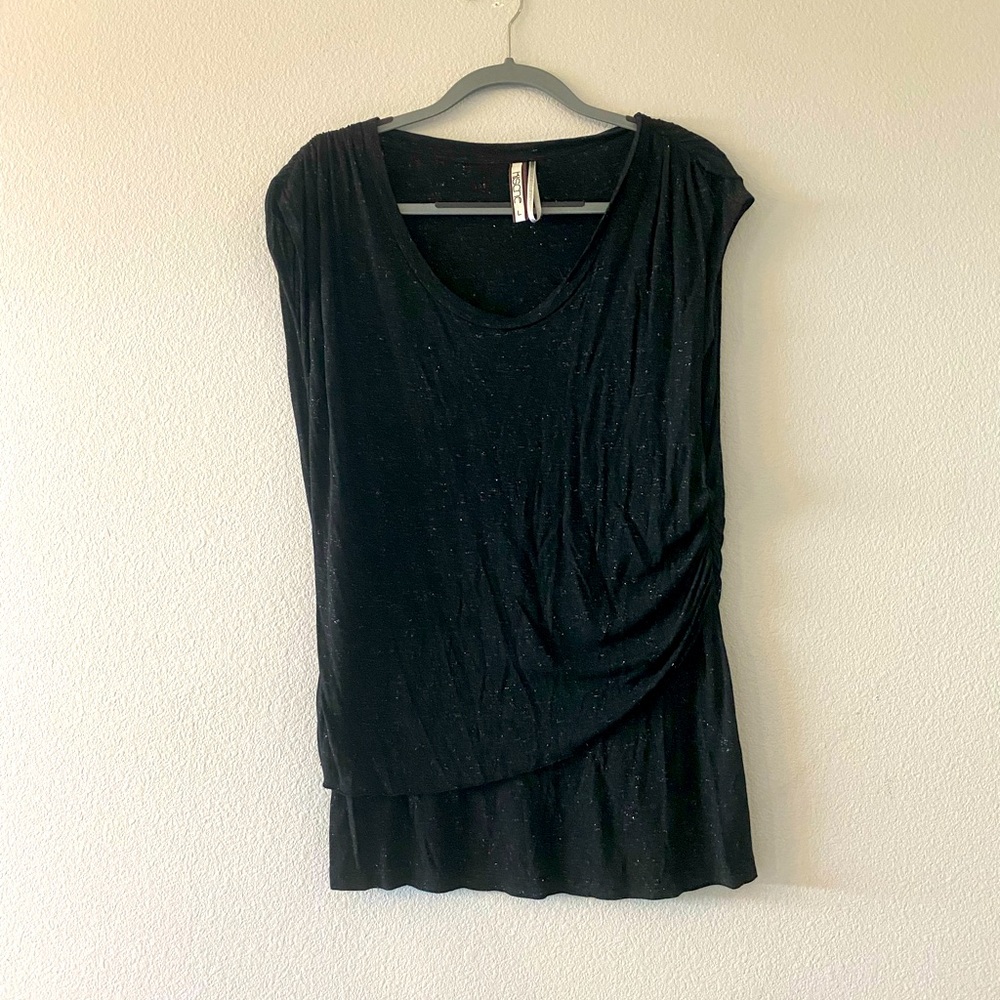 Kische Black Sparkle Sleeveless Top